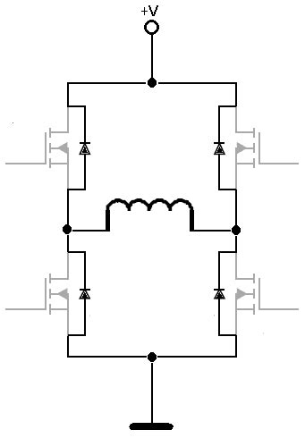 decay modes for motor p and n chanel h-bridge|h bridge slow decay.